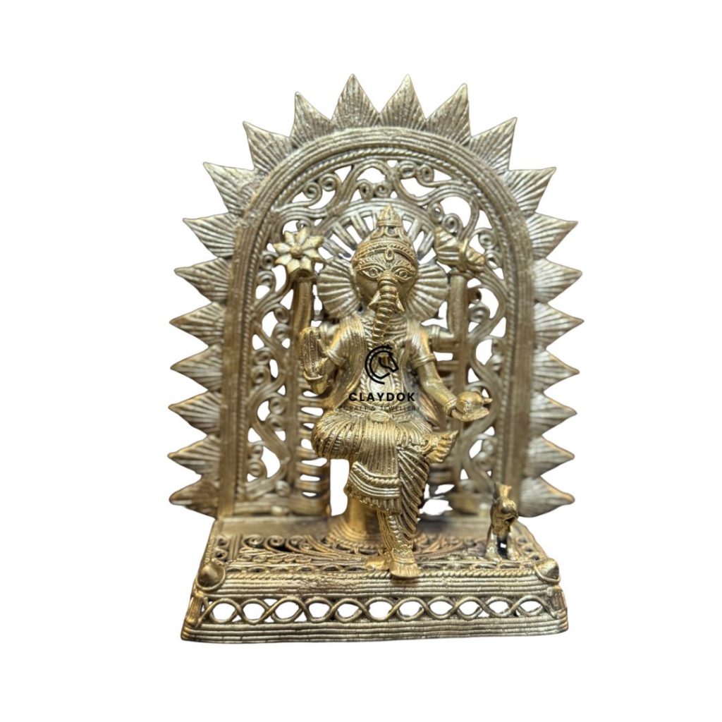 Craft Ganesha seating Idol - Medium