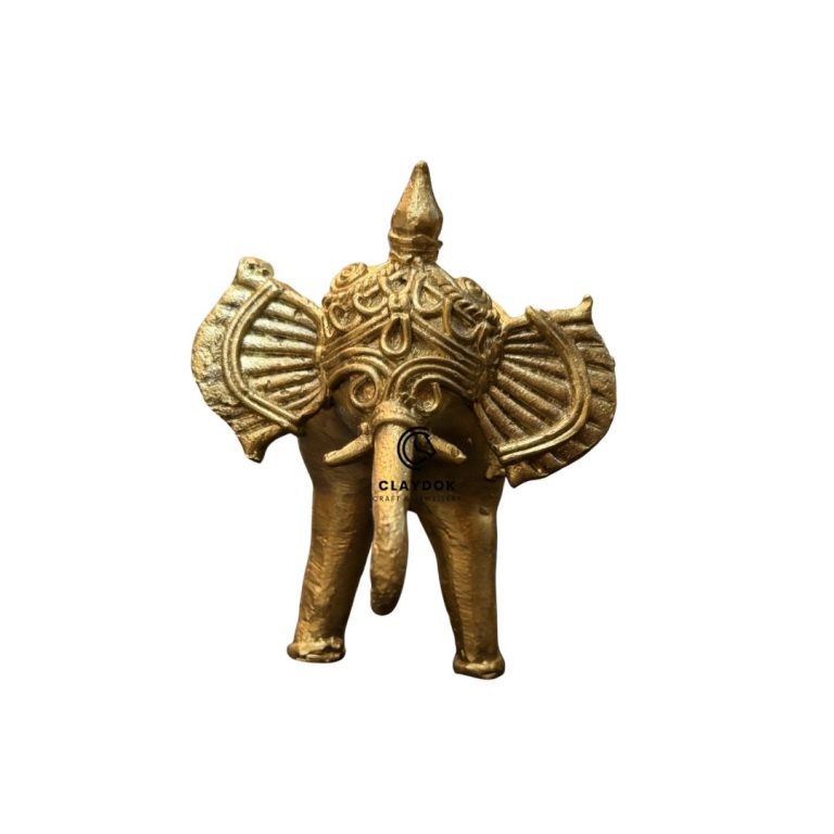 Handcrafted Brass Elephant Statue - 2 Pc Set