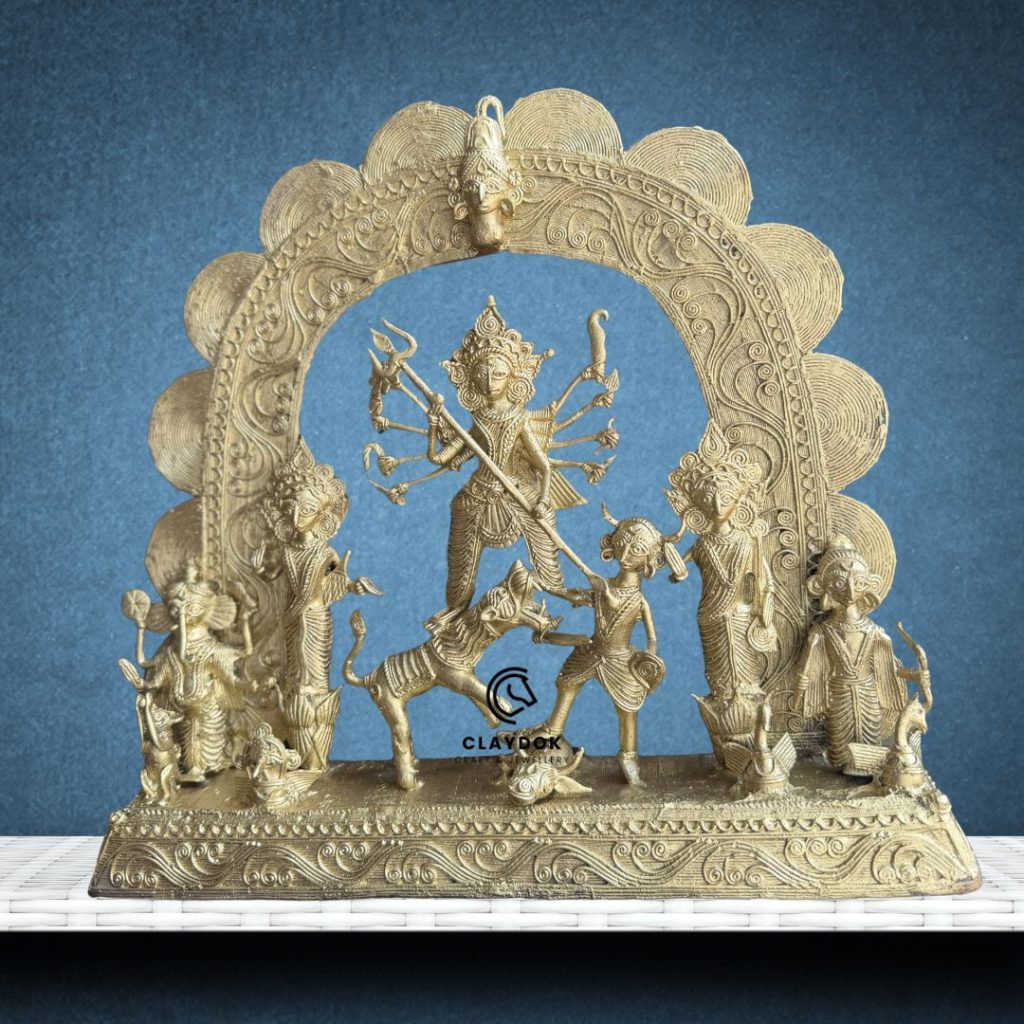 Maa Durga Mahishashur Mardini Family Idol - Big