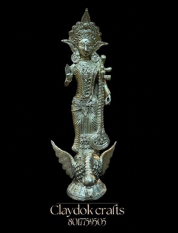 Standing Saraswati on Swan